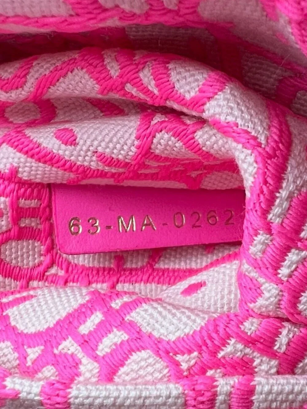 Christian Wicker Oblique Fluorescent Pink Medium Lady Bag